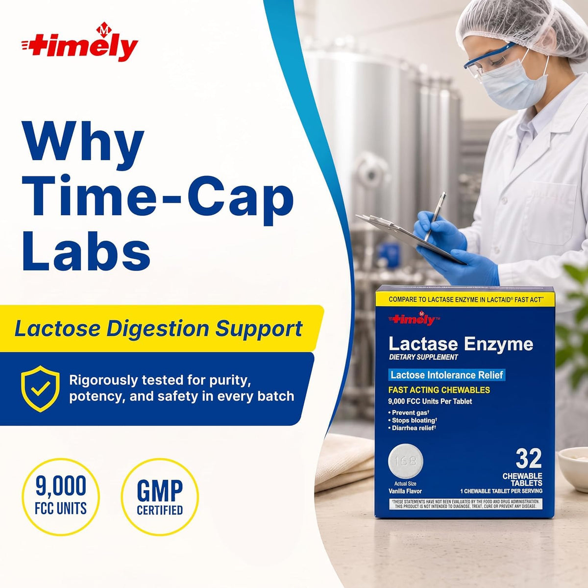 Lactase Enzyme Caplets 9,000 FCC Units S719