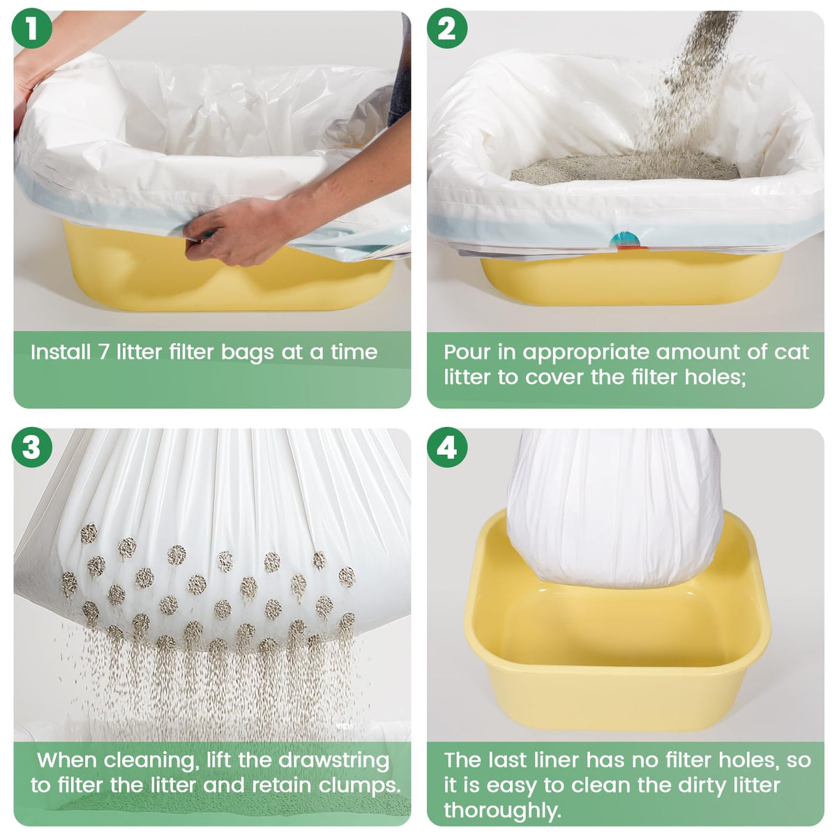 Heavy Duty Thickened Litter Box Liners 14 Pack W781