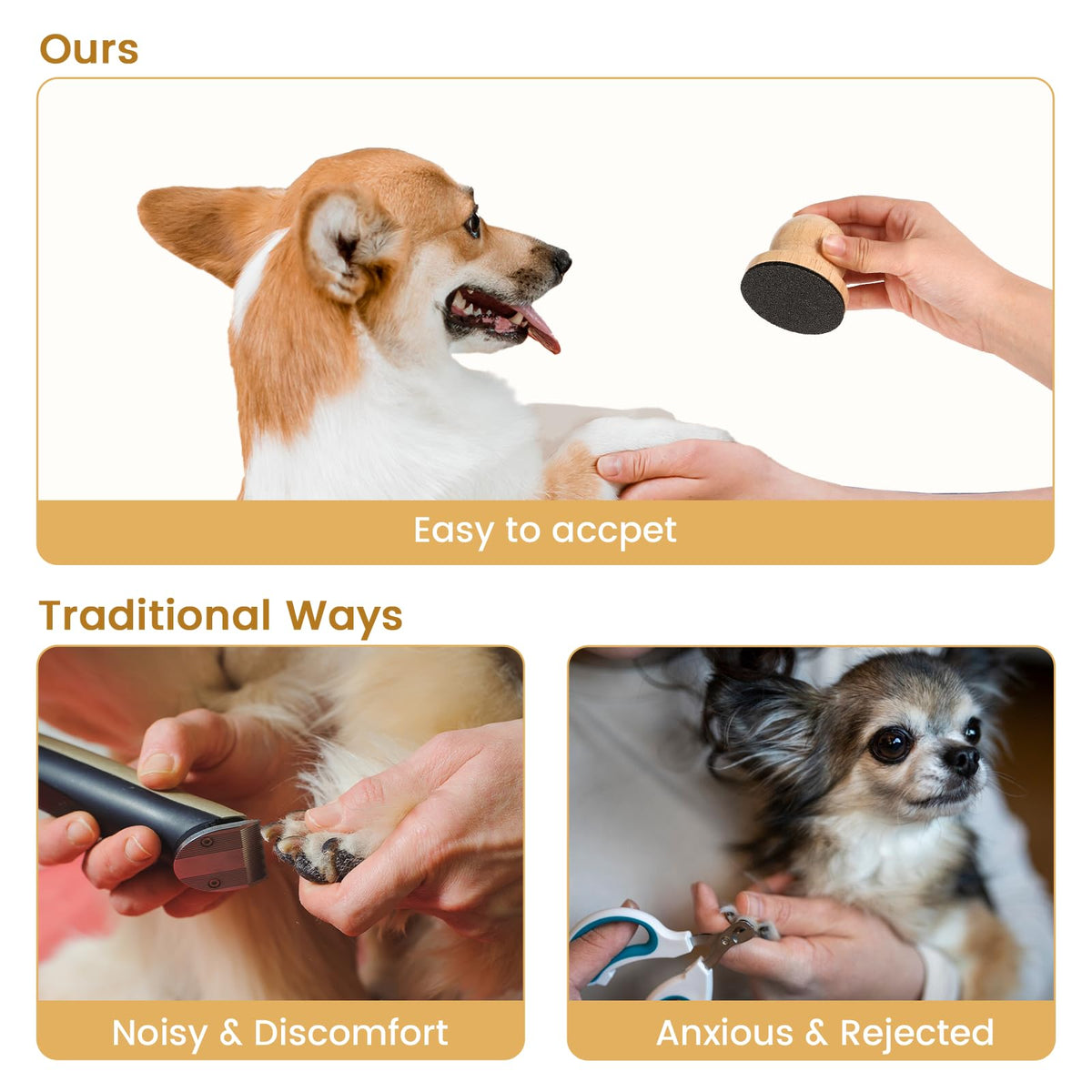 Dog Nail File with 3 Pcs Replaceable Sandpaper V64179