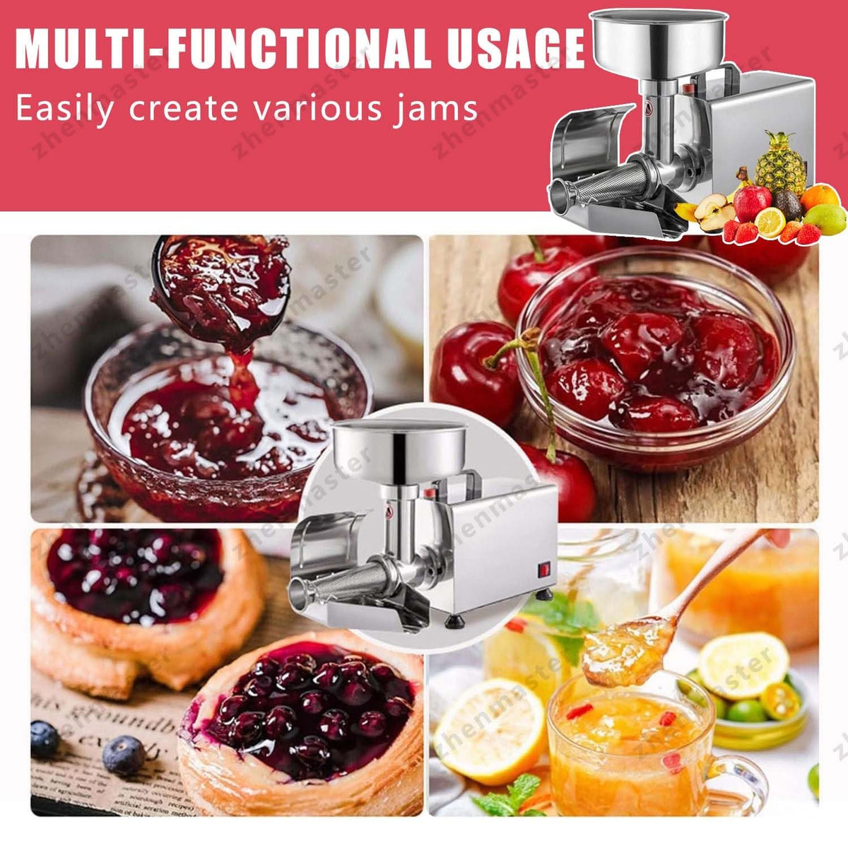 450W Electric Tomato Strainer Stainless Steel L6499
