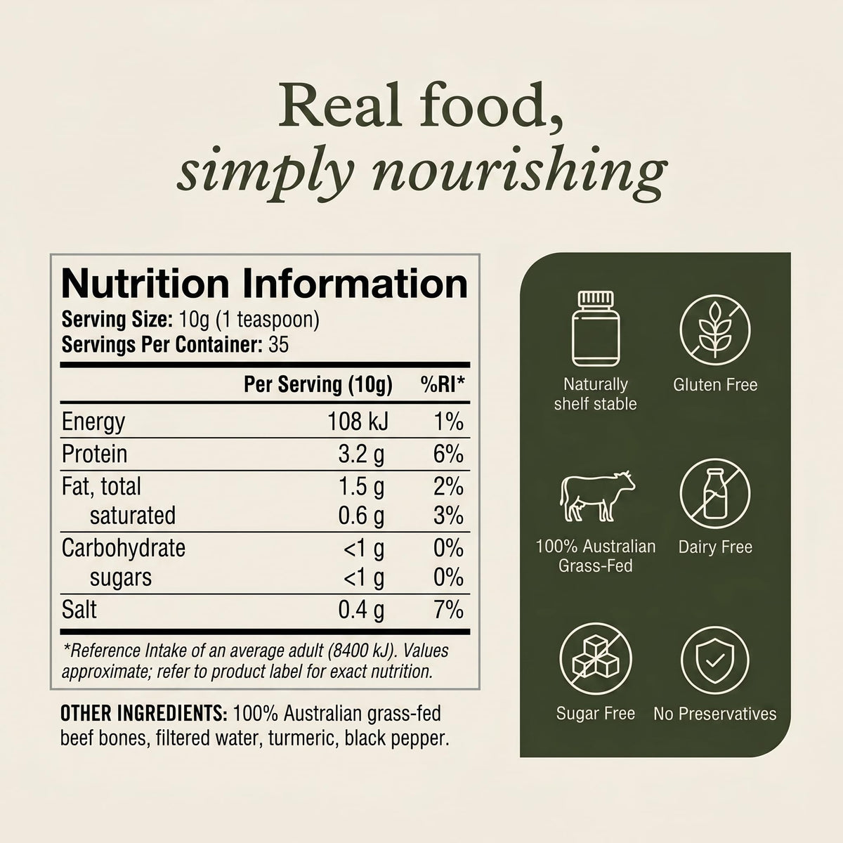 Grass Fed Beef Bone Broth Concentrate B4618