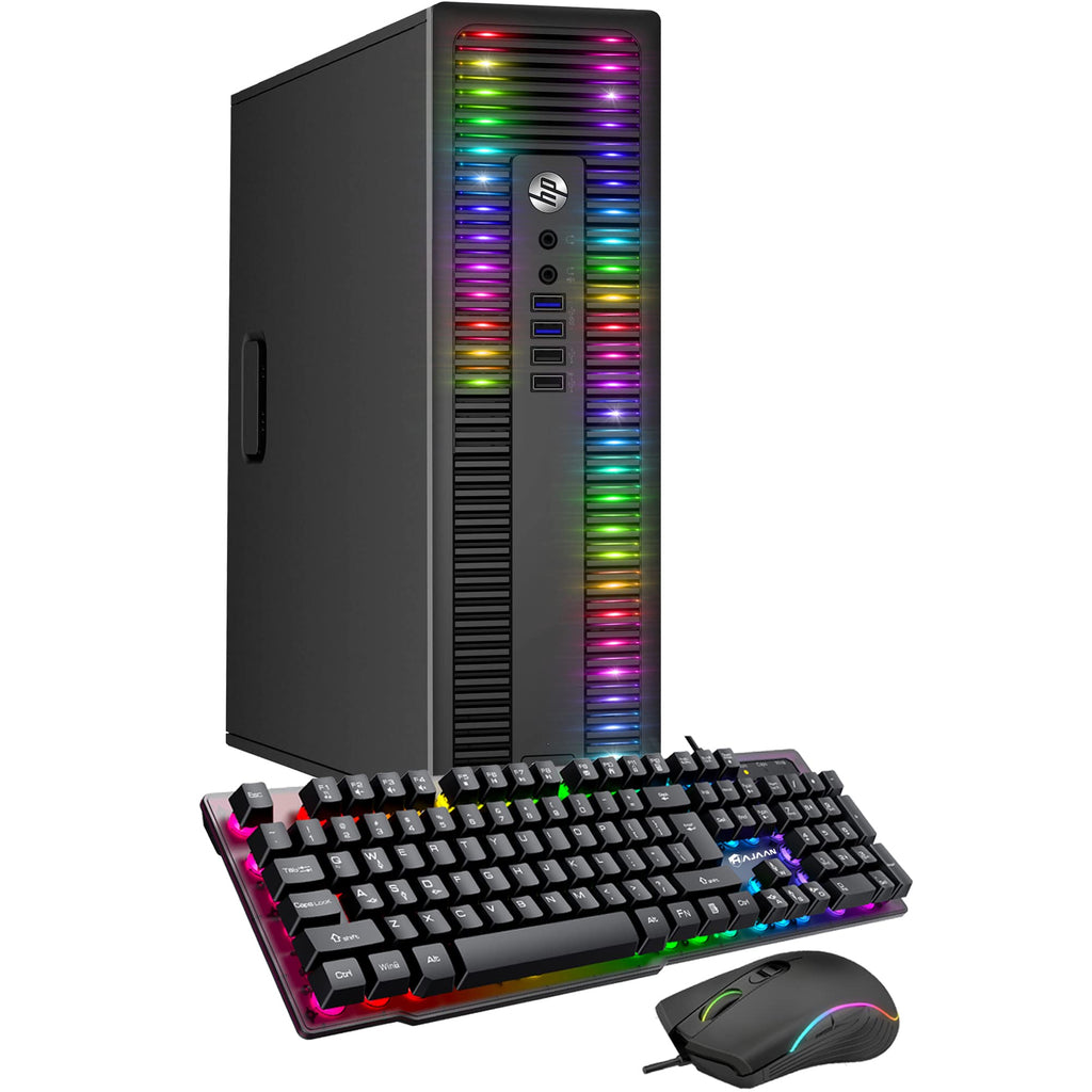 Custom Built RGB Lights PC with 24 Inch Monitor Intel Core i5 16GB RAM 512GB SSD W966071