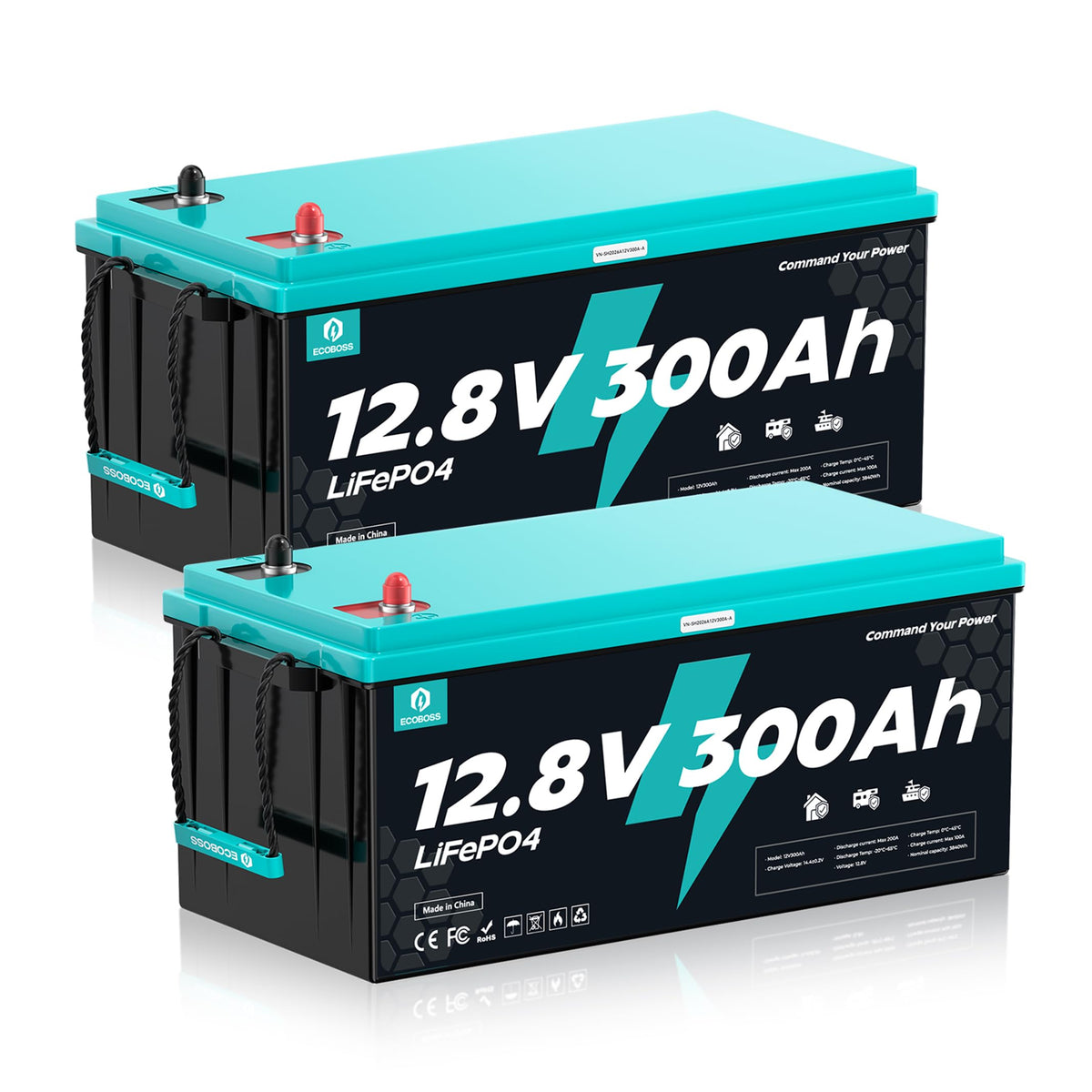 12V 300Ah LiFePO4 Deep Cycle Lithium Battery O656056