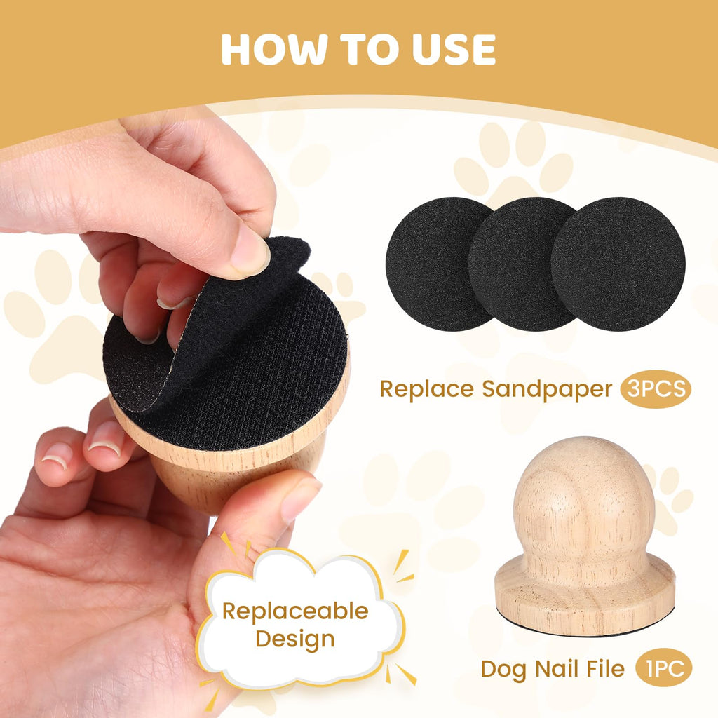 Dog Nail File with 3 Pcs Replaceable Sandpaper V64179