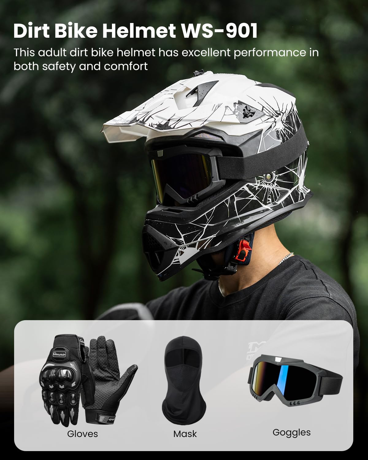 DOT Approved Full Face Motocross Helmet K932