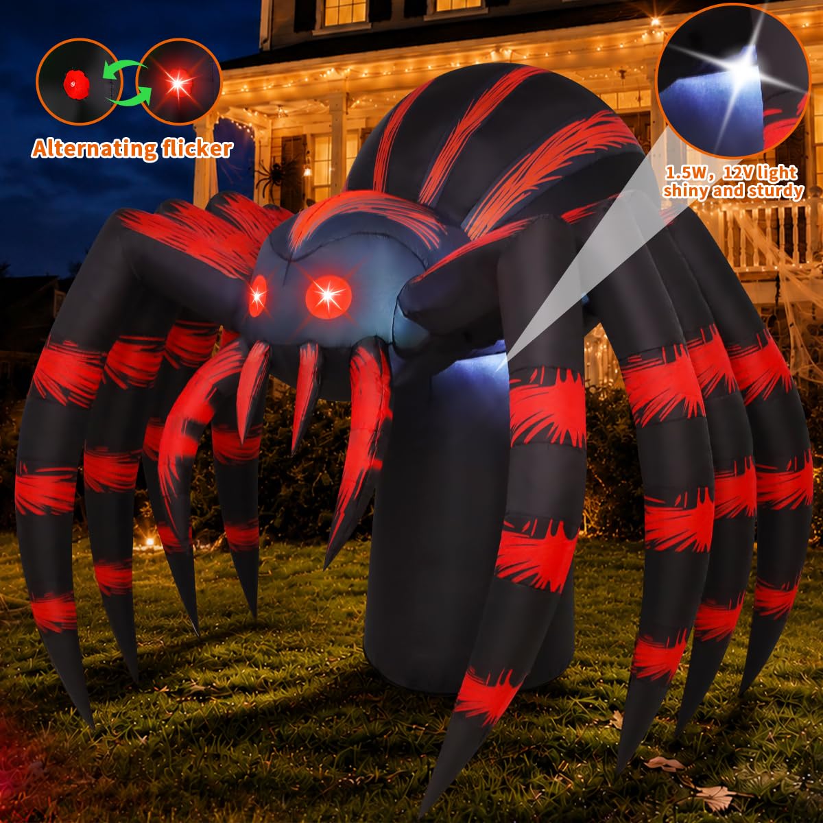 7FT Halloween Inflatables Yard Decor with LEDs Y757