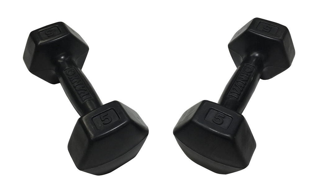 5 lbs Rubber Dumbbells Pair D224