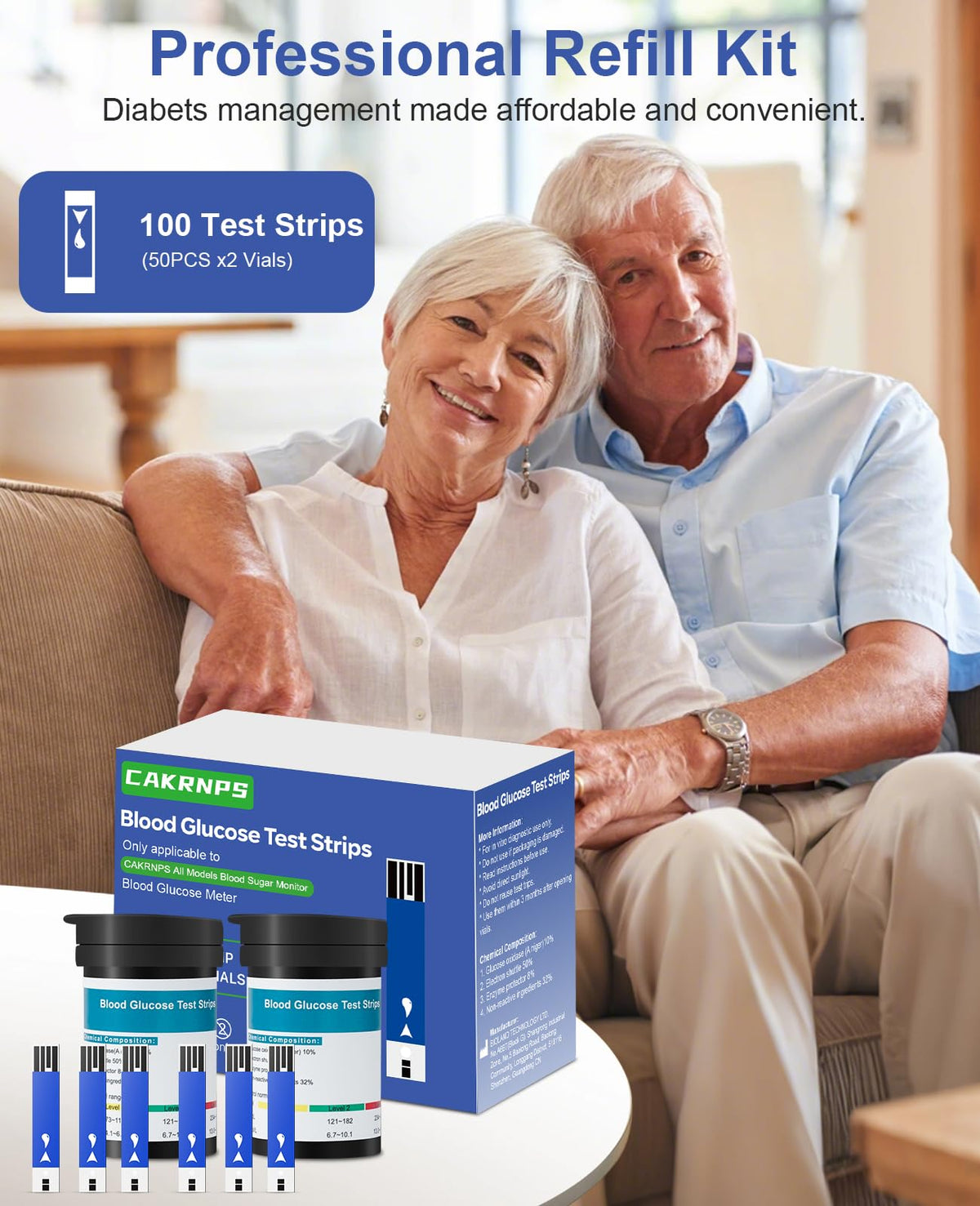 Blood Glucose Test Strips 100 Count B251009