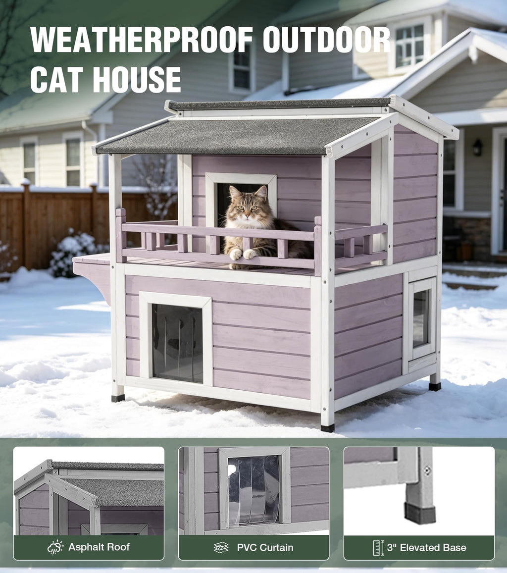 Large 2 Story Heated Cat House W838731
