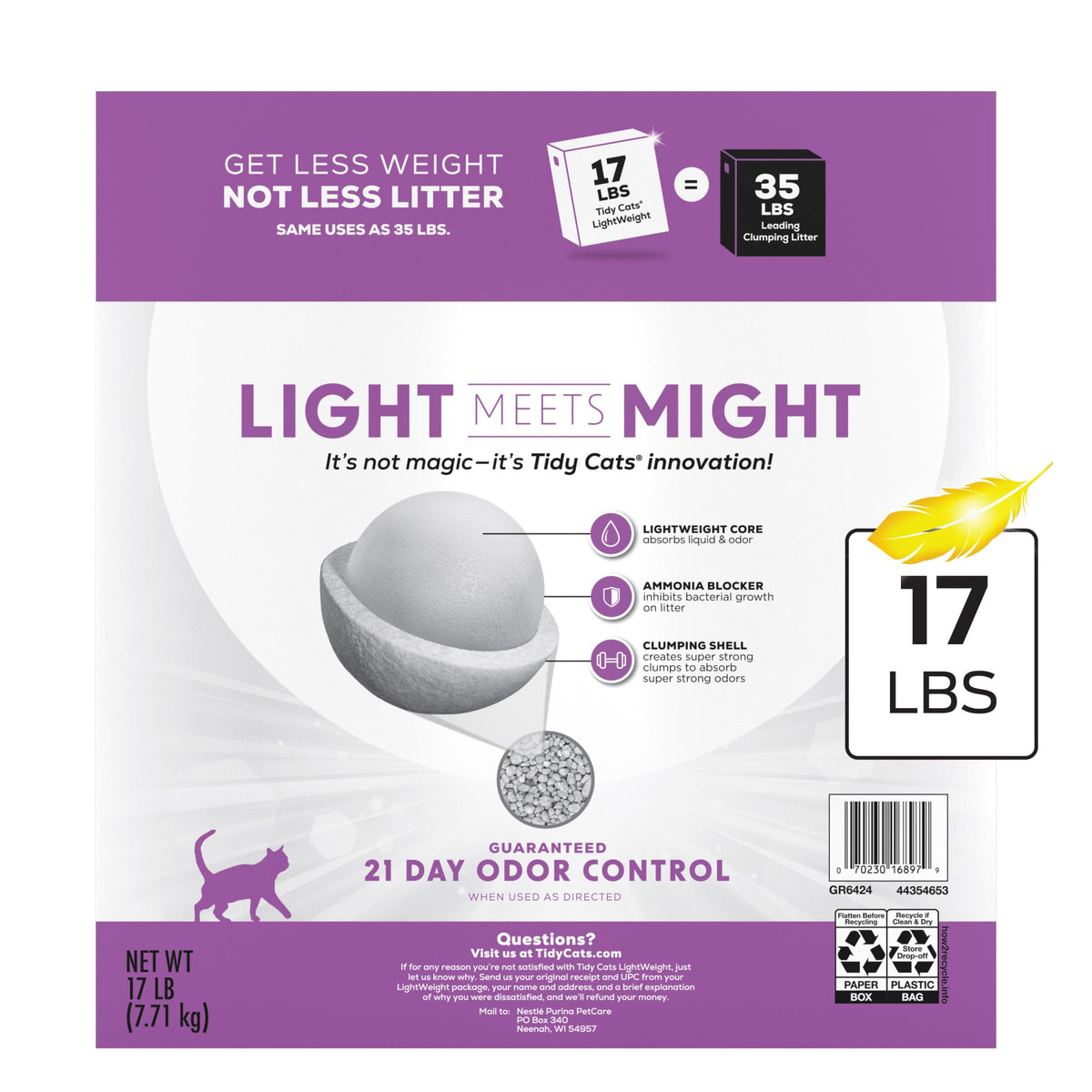 Clumping Cat Litter, 17 lb P936383