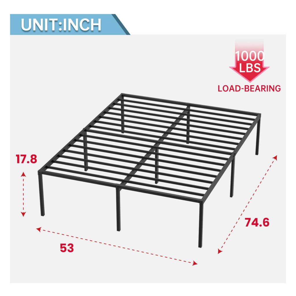 18 Inch Metal Full Bed Frame with Storage F624168