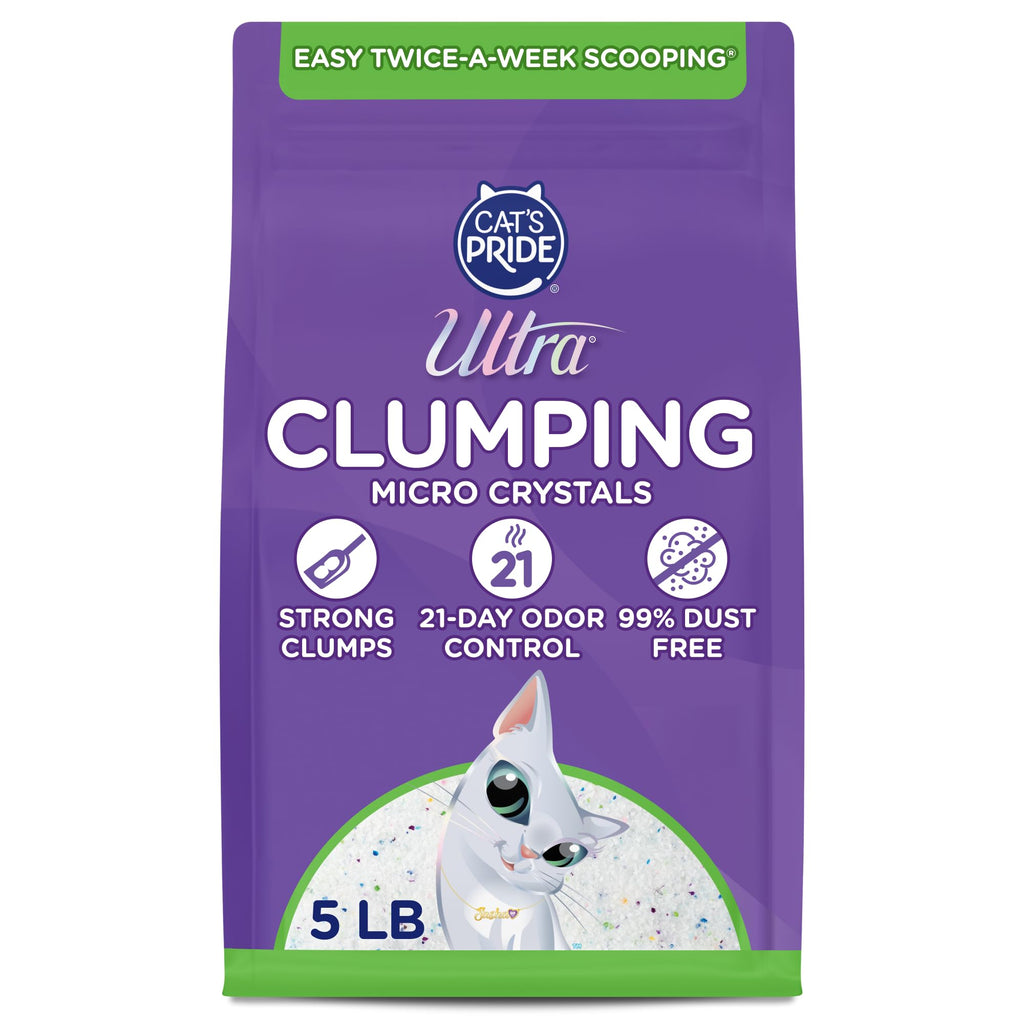 Clumping Micro Crystals Litter, Fragrance Free, 5lb C17453