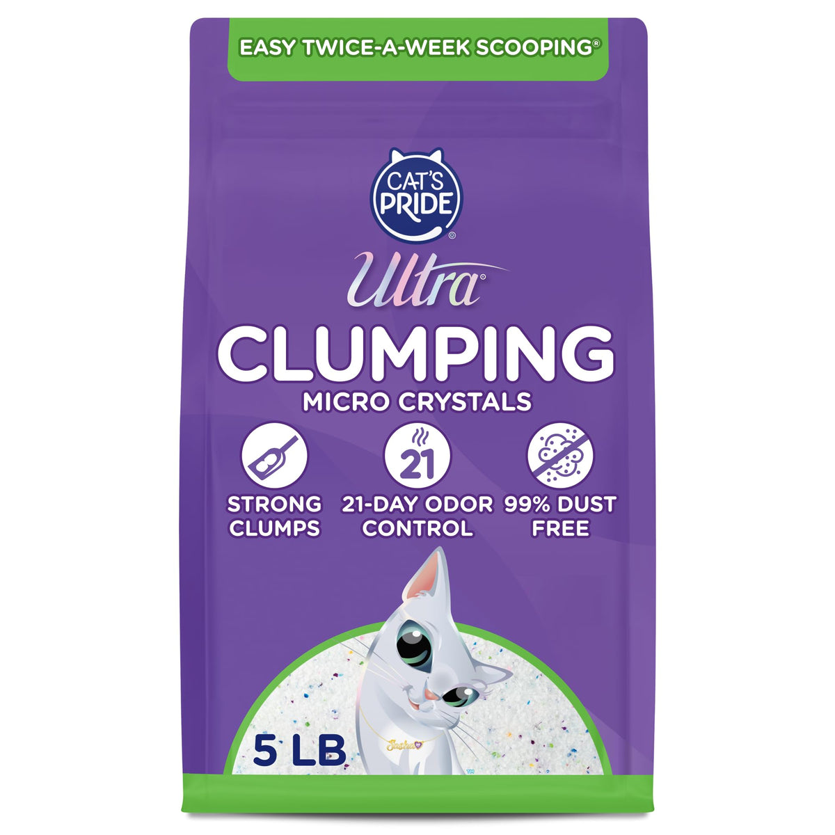 Clumping Micro Crystals Litter, Fragrance Free, 5lb C17453