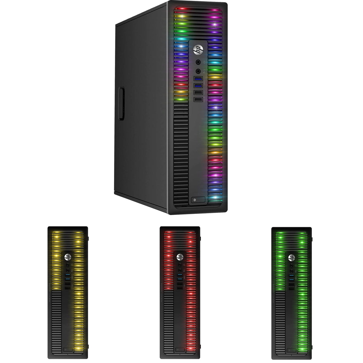 Custom Built RGB Lights PC with 24 Inch Monitor Intel Core i5 16GB RAM 512GB SSD W966071