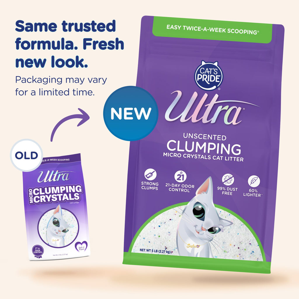 Clumping Micro Crystals Litter, Fragrance Free, 5lb C17453
