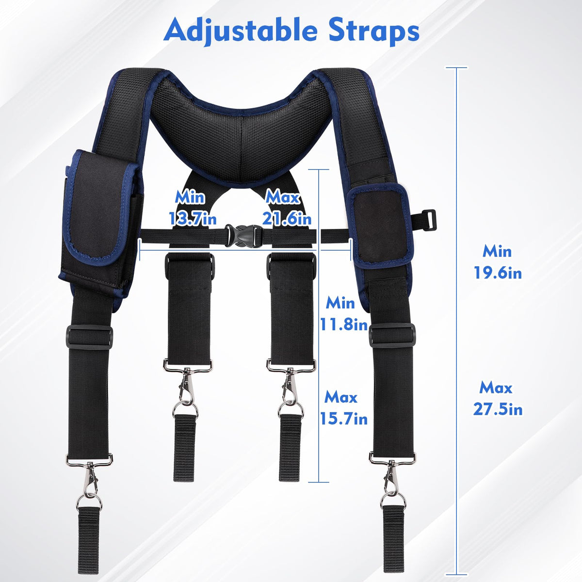 Adjustable Tool Belt with Magnetic Wristband and Pouch Pocket Q52638
