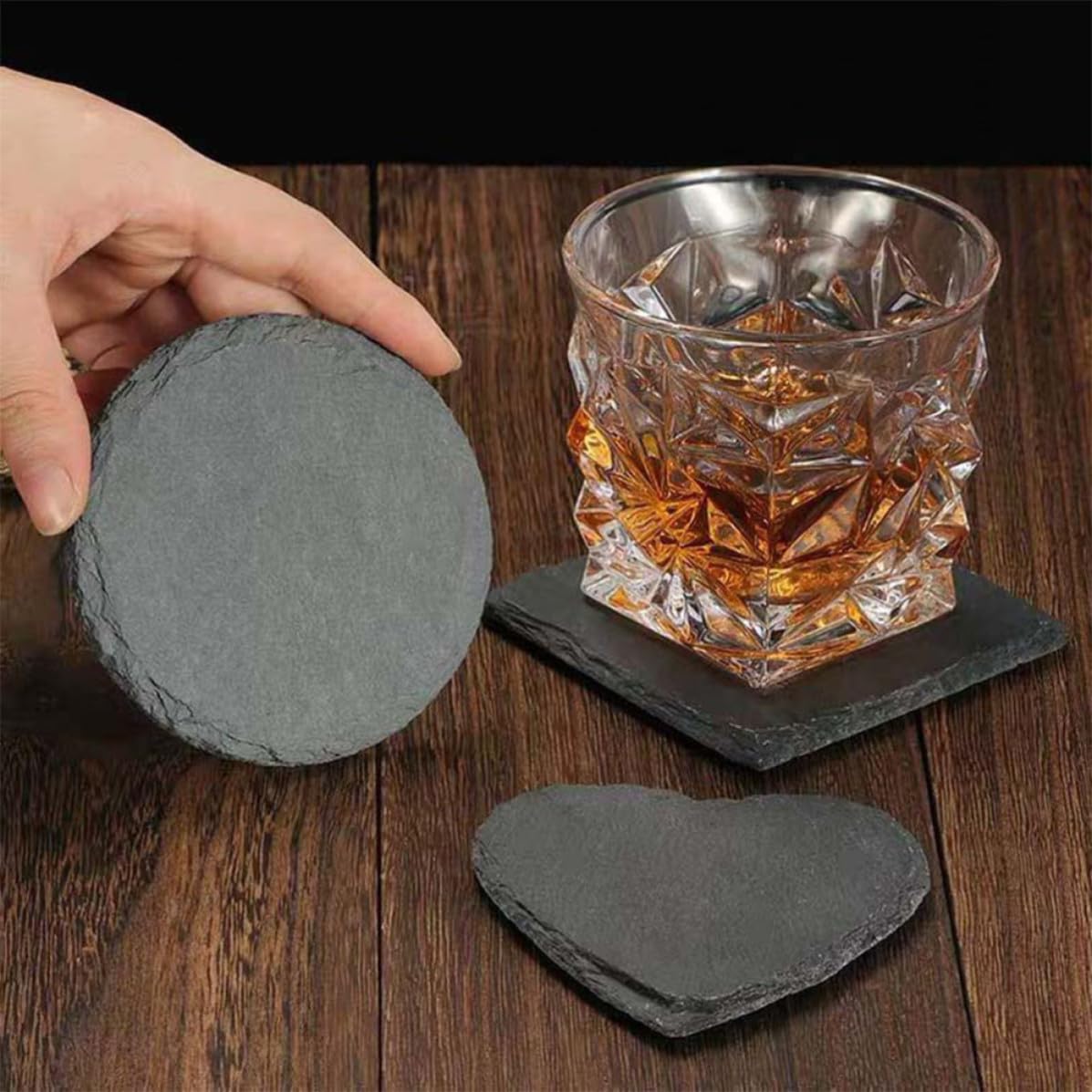 Natural Stone Coasters Set 12pcs F4188