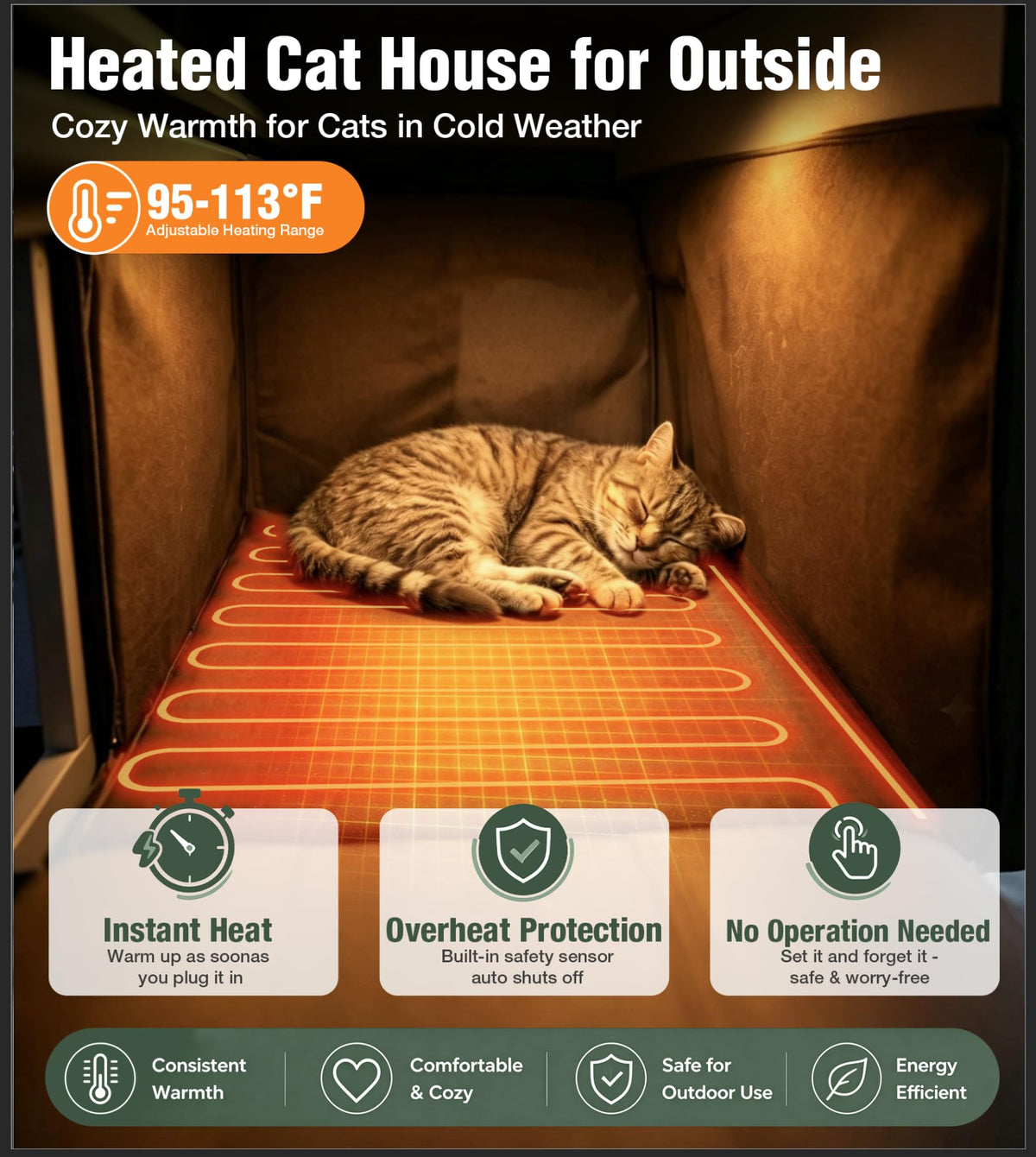 Large 2 Story Heated Cat House W838731