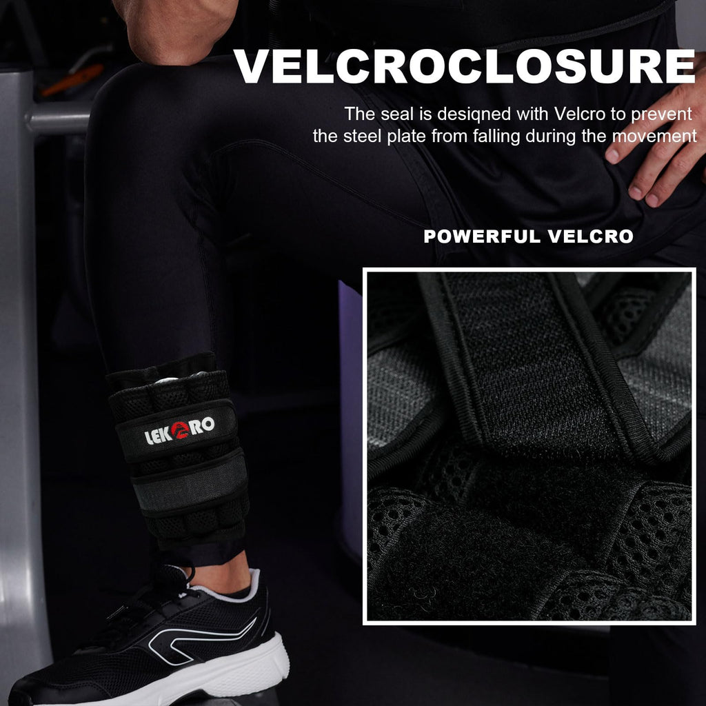 Ankle Weights Wrist Weights, 1 Pair Adjustable Removable Steel B520250