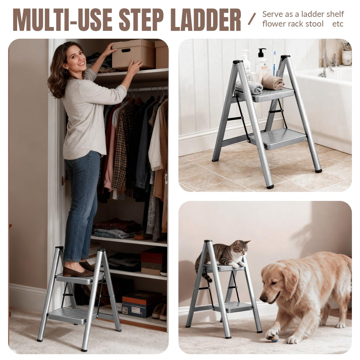 2 Step Steel Folding Step Stool J594991