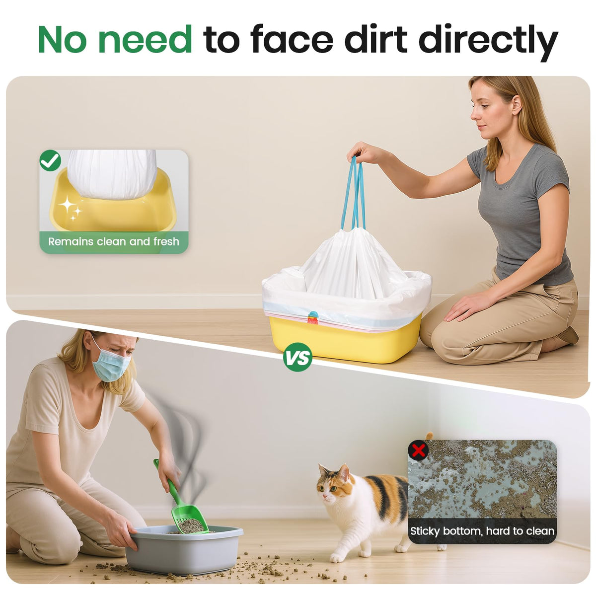 Heavy Duty Thickened Litter Box Liners 14 Pack W781
