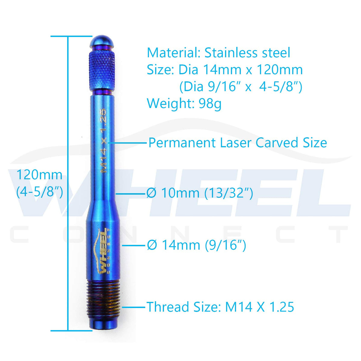 Stainless Steel Wheel Alignment Pin Set of 5 Sizes T8716