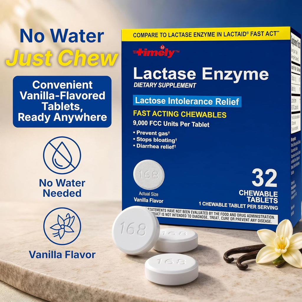 Lactase Enzyme Caplets 9,000 FCC Units S719