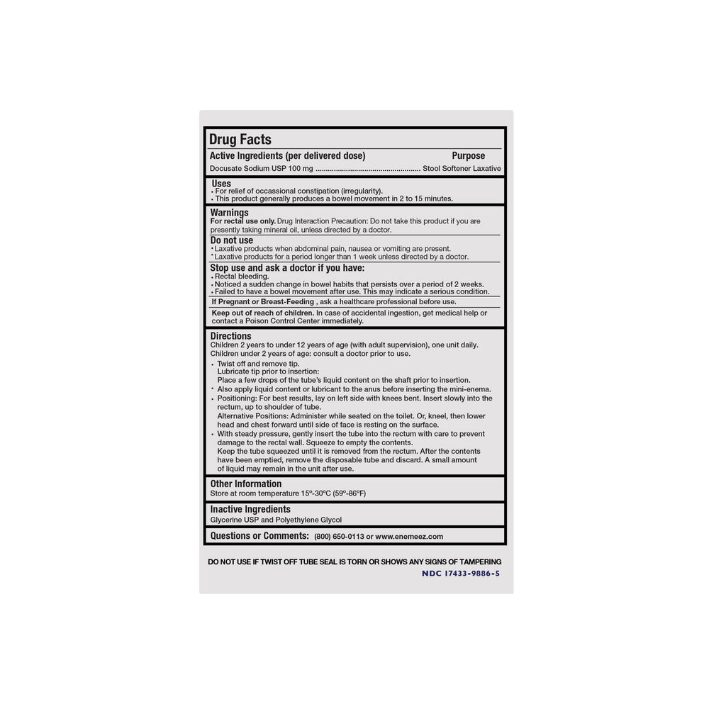 Kids Enema Single-Use Tubes Q82765