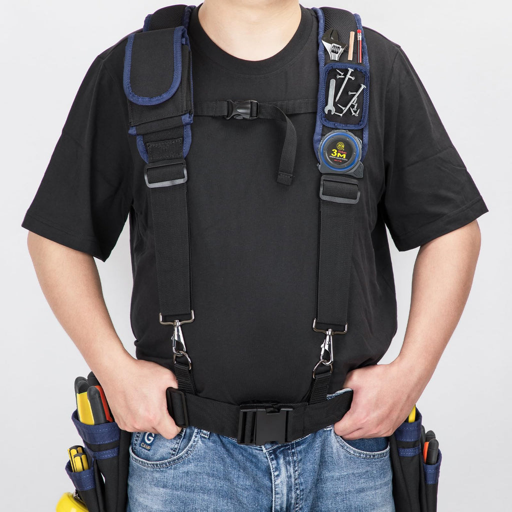 Adjustable Tool Belt with Magnetic Wristband and Pouch Pocket Q52638
