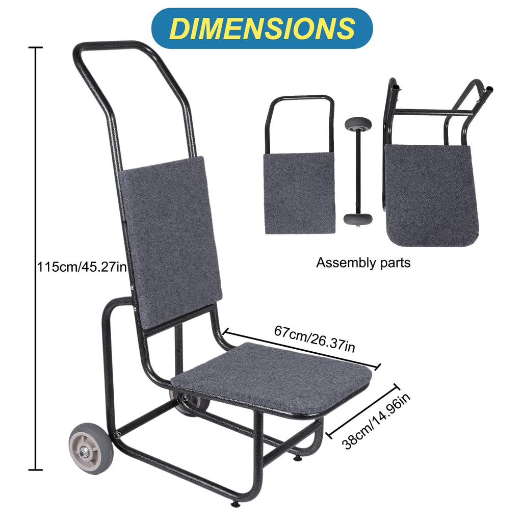 Folding Chair Table Cart with Wheels P6730