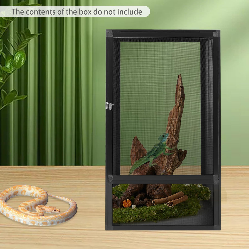 40 Gallon Aluminum Alloy Screen Reptile Terrarium with Locking Latch Q159829