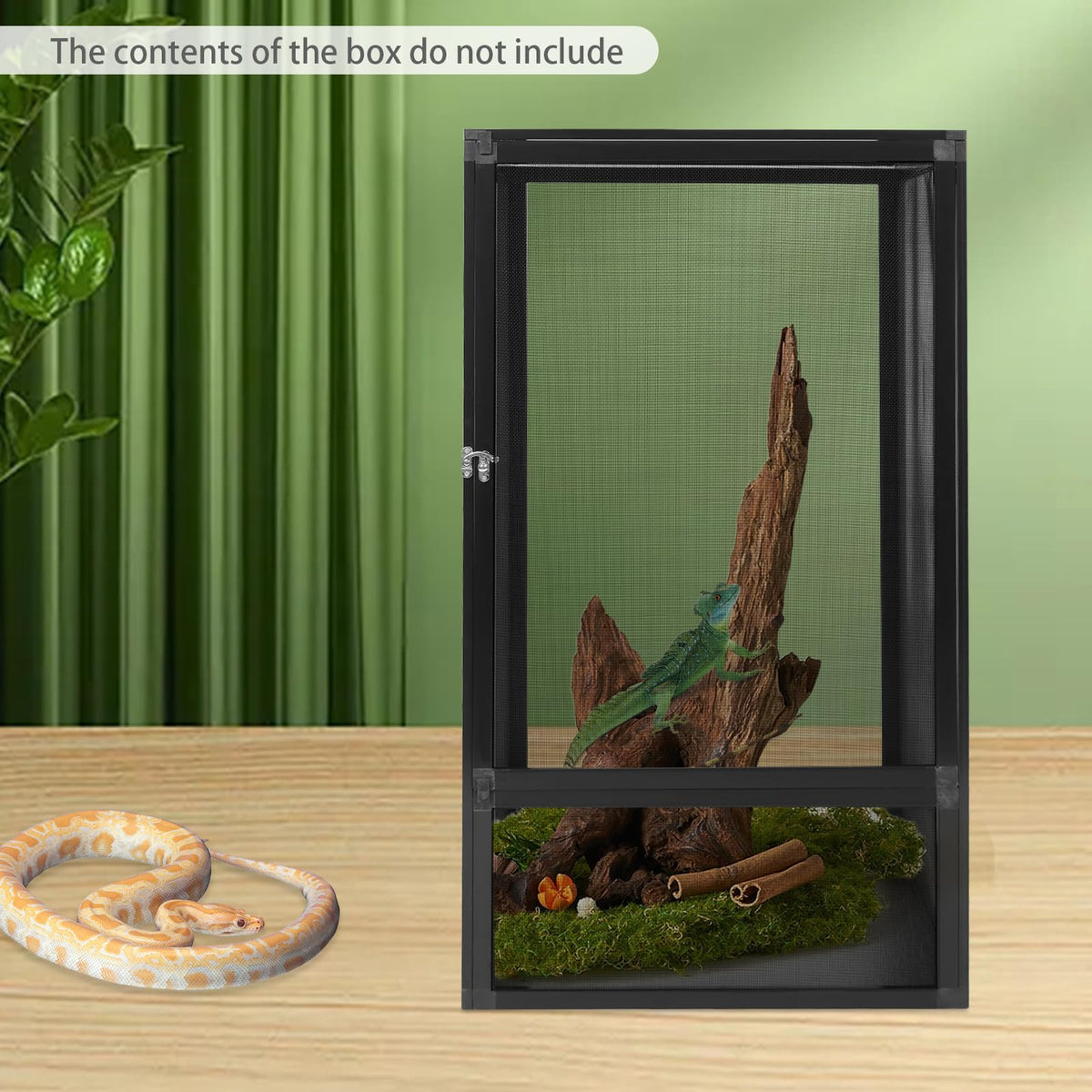 40 Gallon Aluminum Alloy Screen Reptile Terrarium with Locking Latch Q159829