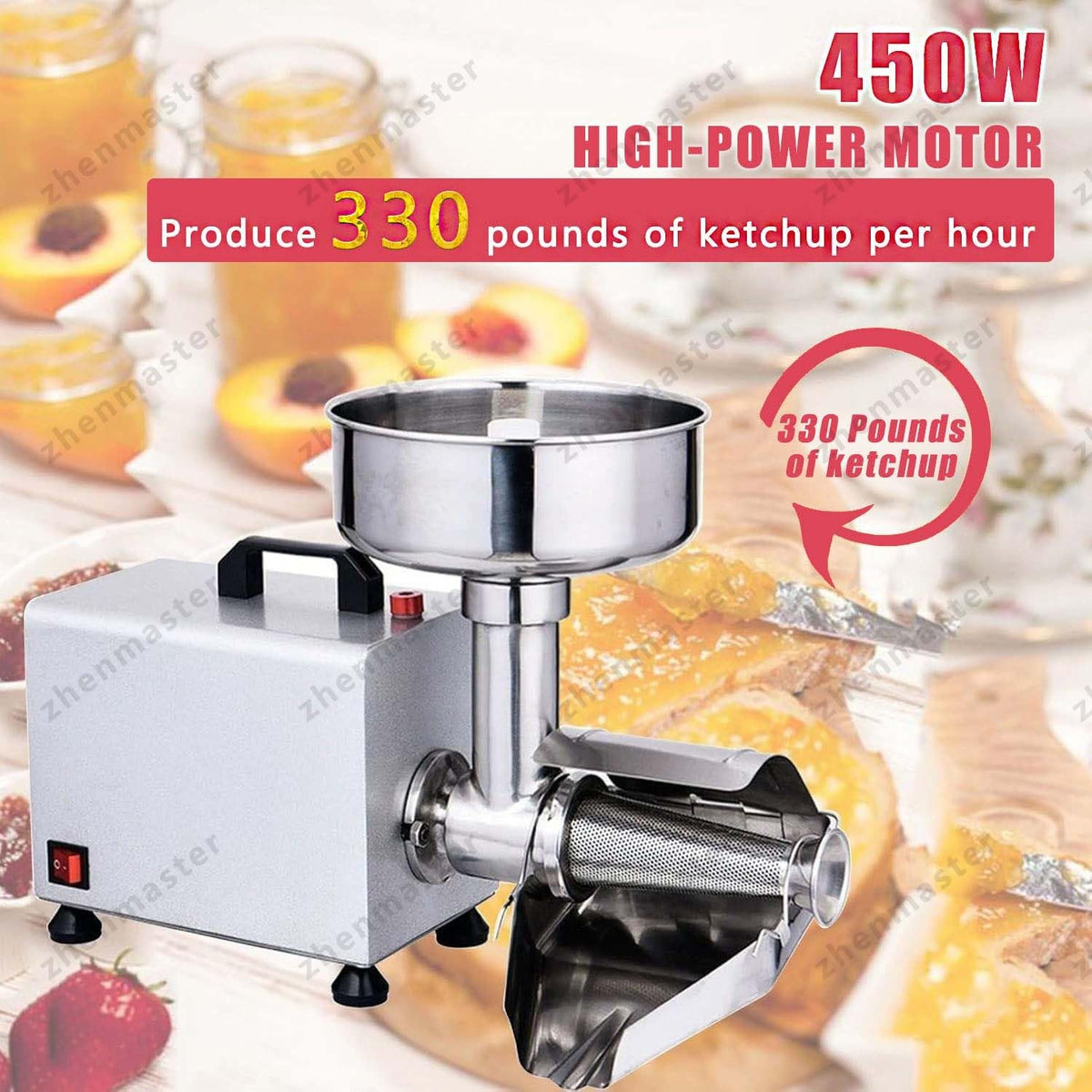 450W Electric Tomato Strainer Stainless Steel L6499