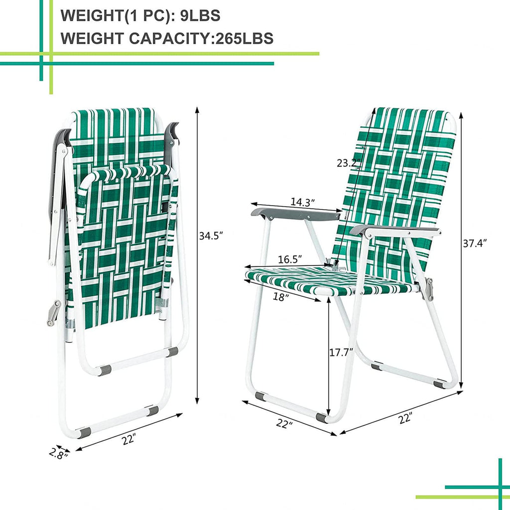Folding Webbing Chair Set, 2 Pack L520869