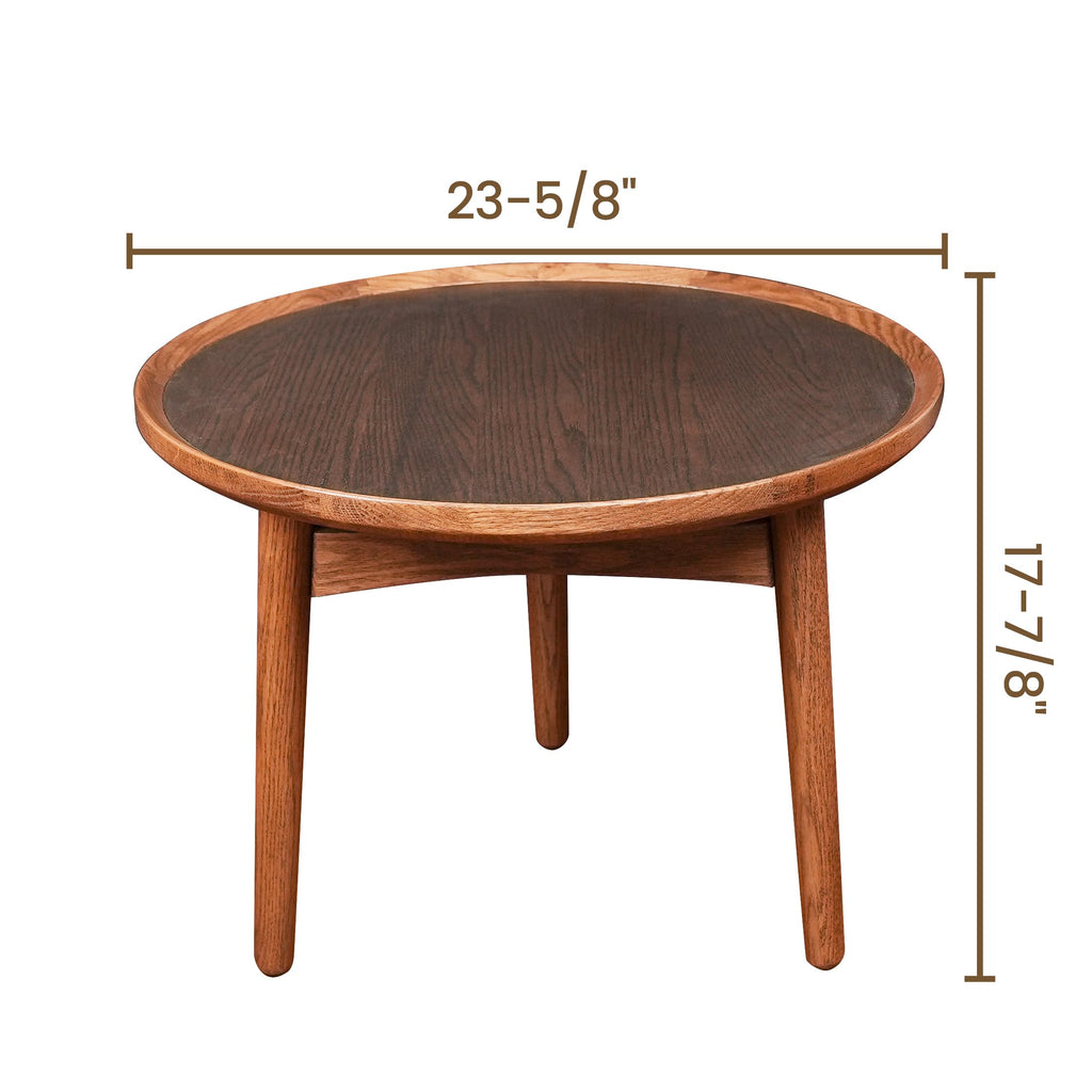 24 Round Solid Oak Coffee Table M6306