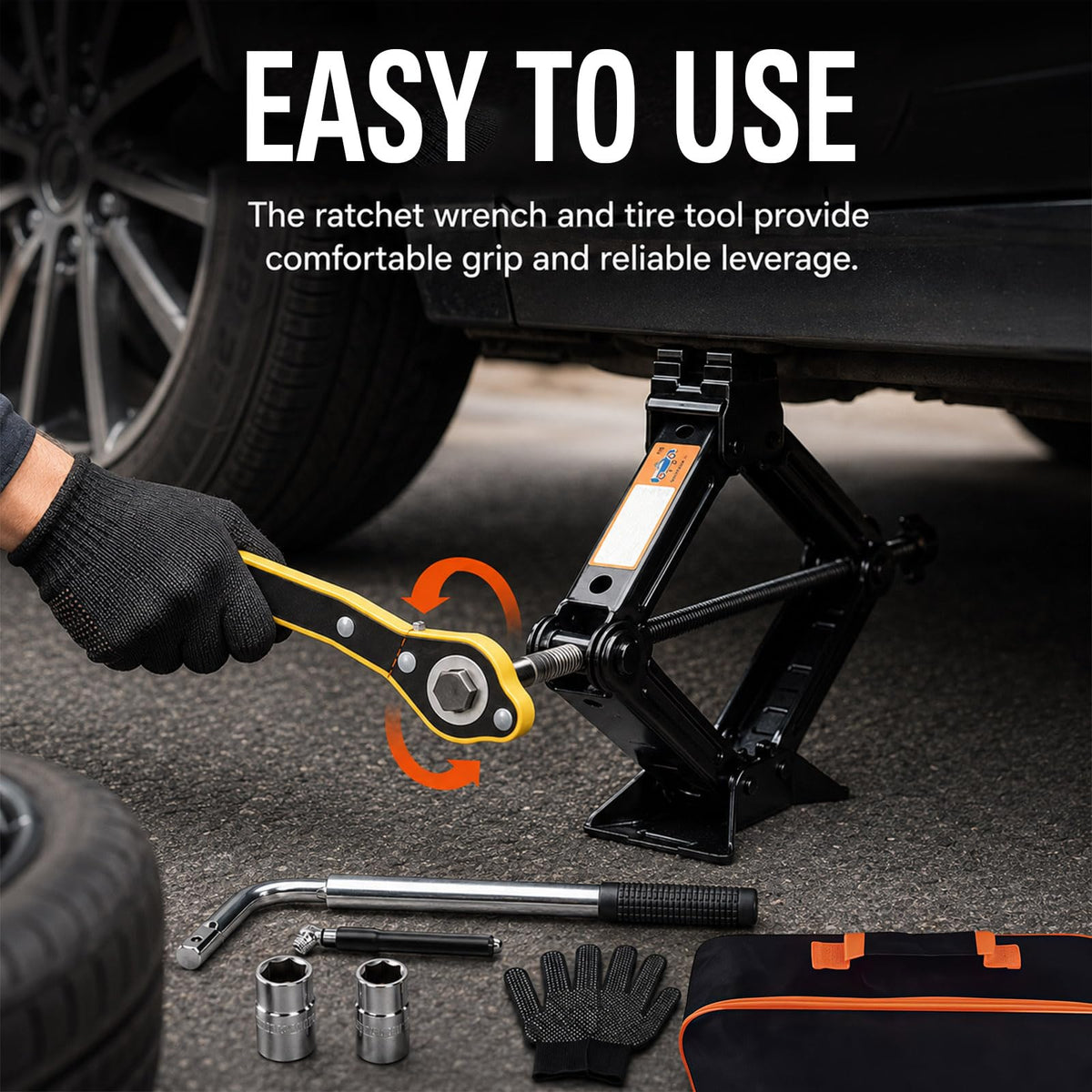 2 Ton Scissor Jack Kit with Lug Wrench S67394