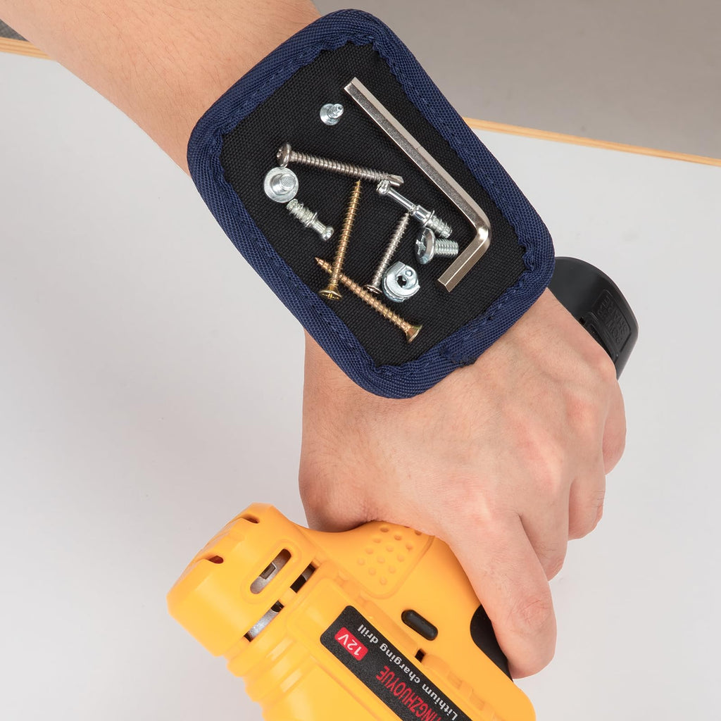Adjustable Tool Belt with Magnetic Wristband and Pouch Pocket Q52638