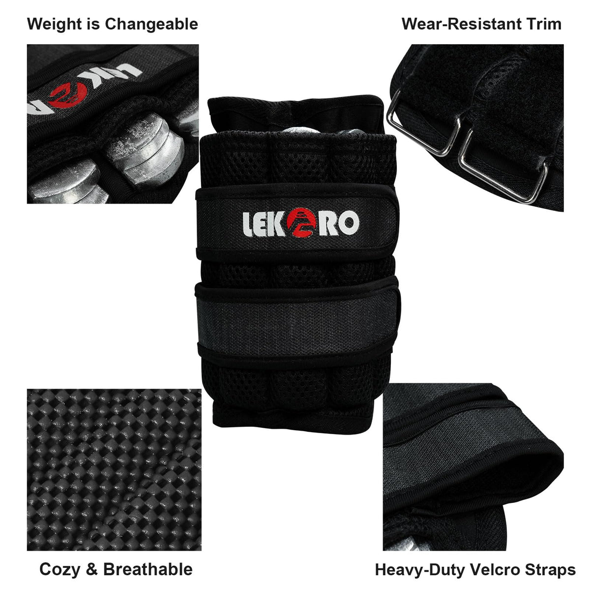 Ankle Weights Wrist Weights, 1 Pair Adjustable Removable Steel B520250