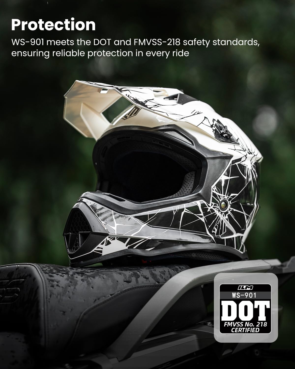 DOT Approved Full Face Motocross Helmet K932
