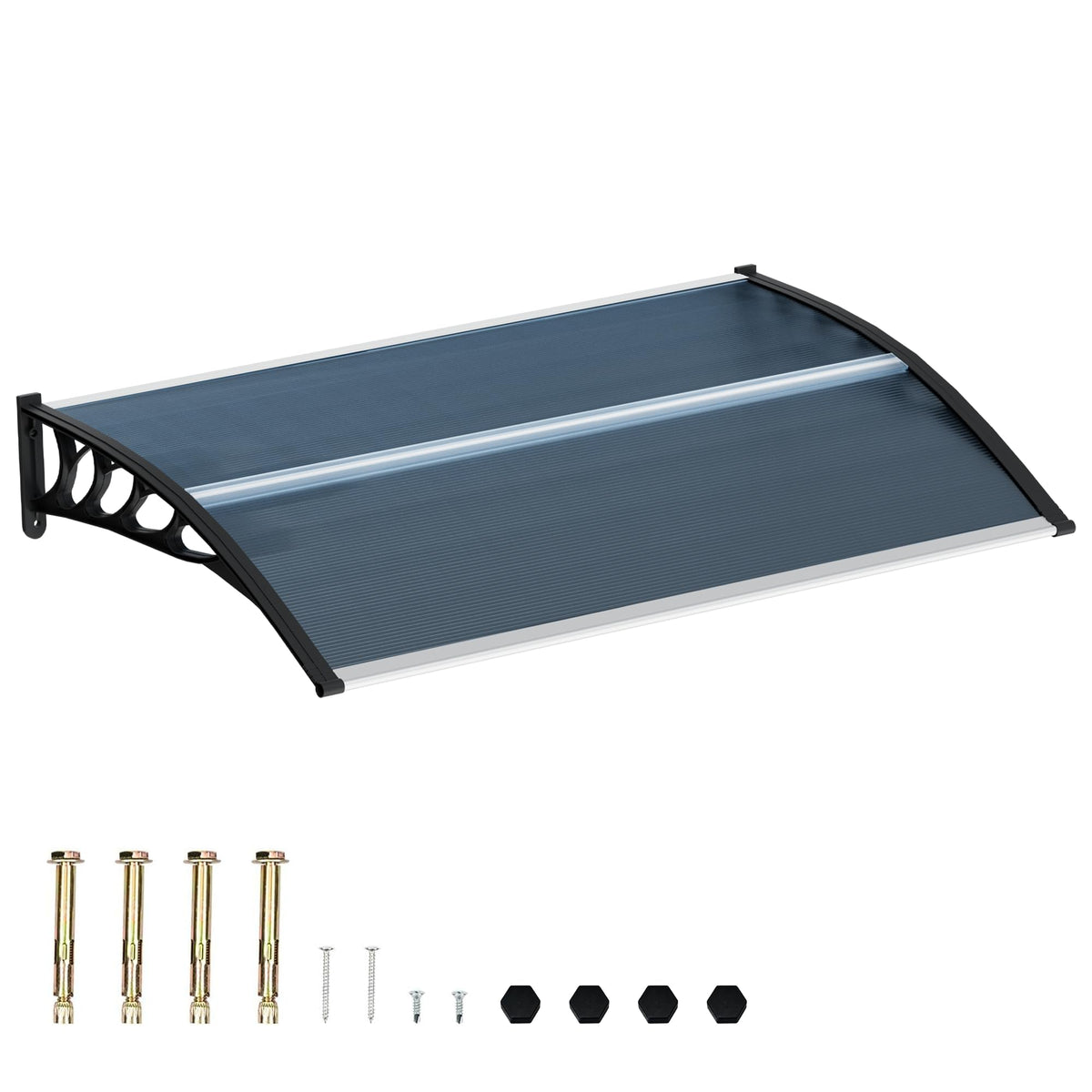 58.5x35 Inch Polycarbonate Patio Awning T72002