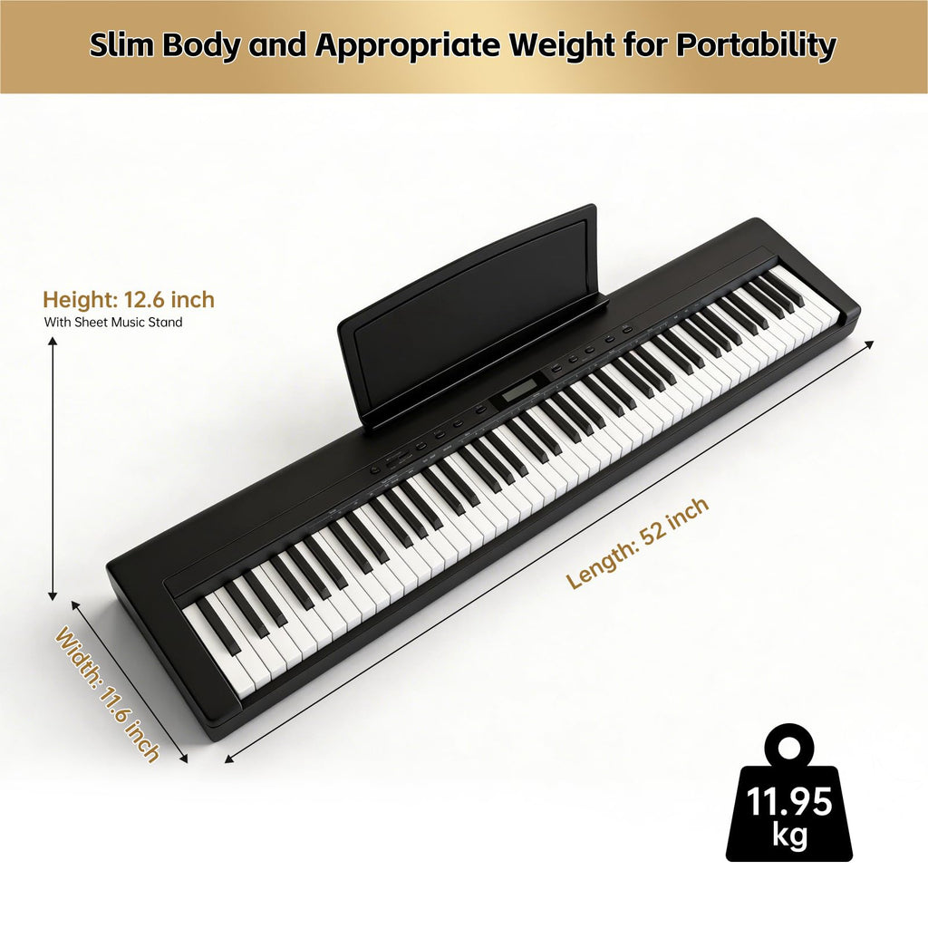 88 Key Weighted Digital Piano with Graded Hammer Action D42027
