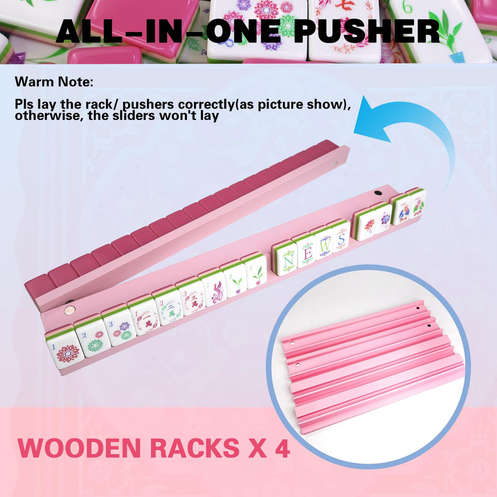 Acrylic 160 Tiles Mahjong Game Set with Carrying Bag N248