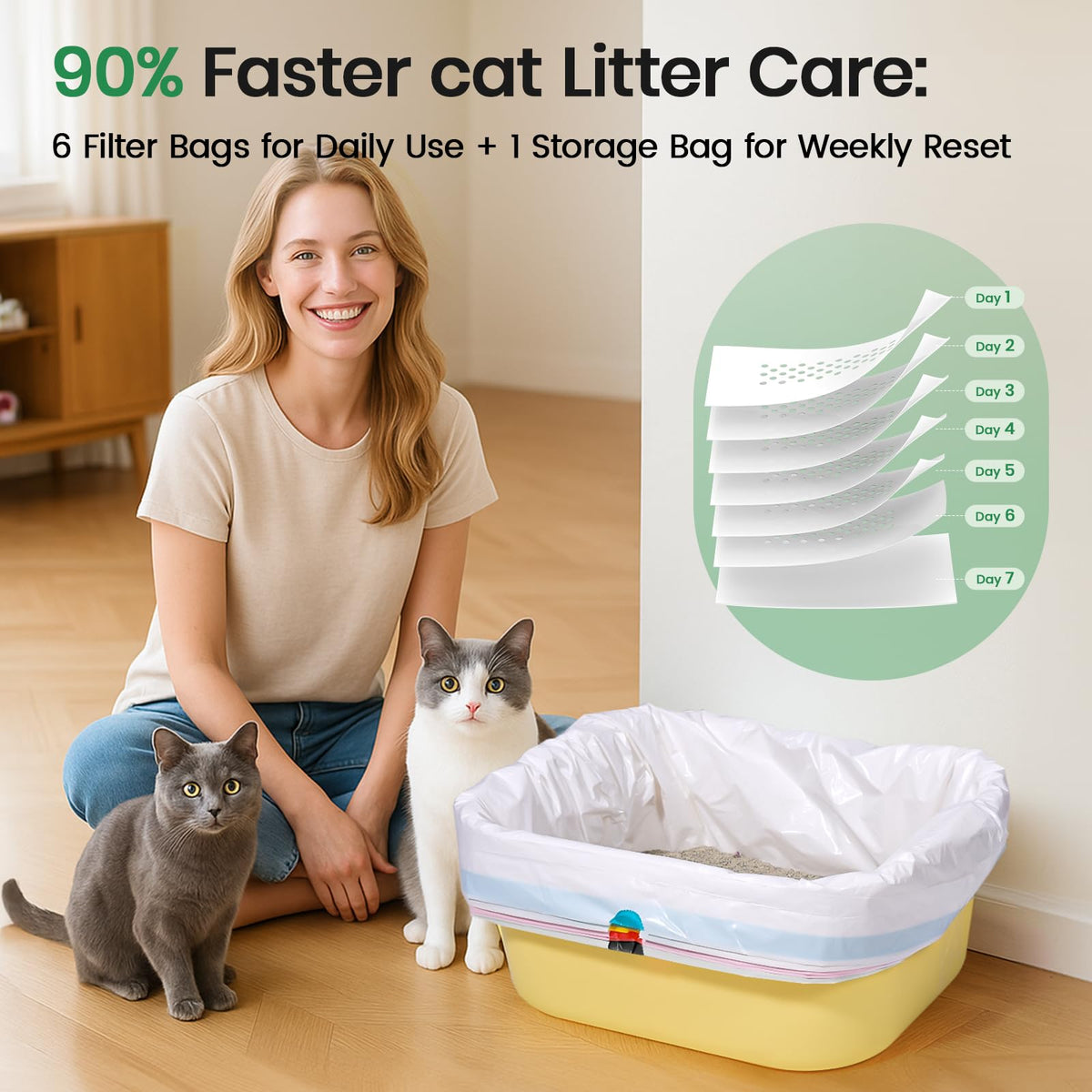 Heavy Duty Thickened Litter Box Liners 14 Pack W781