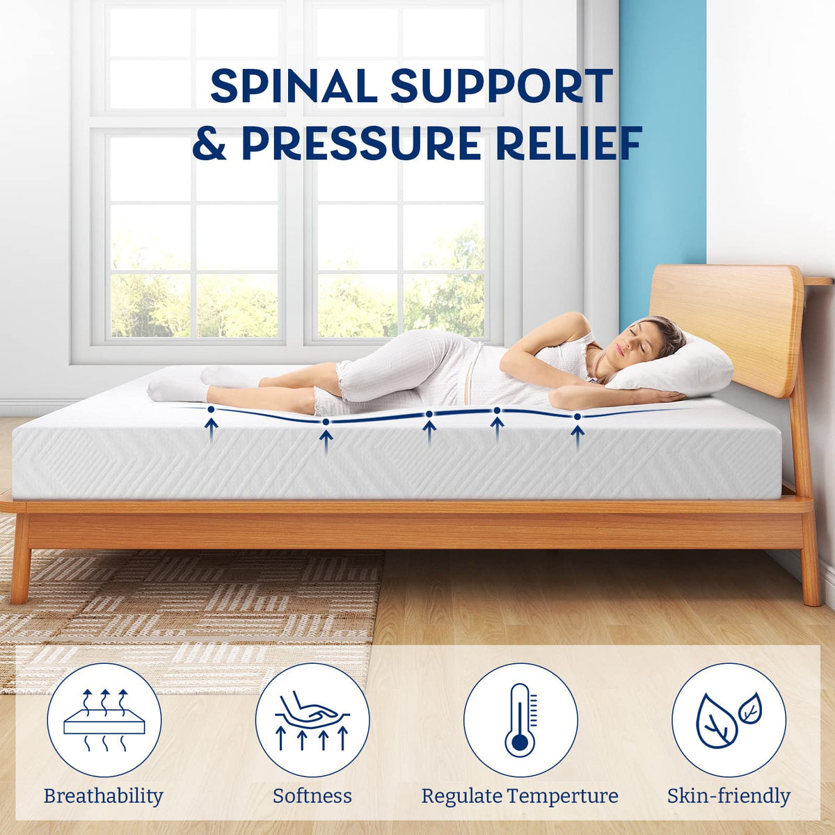 Twin 6 Inch Memory Foam Mattress F51459