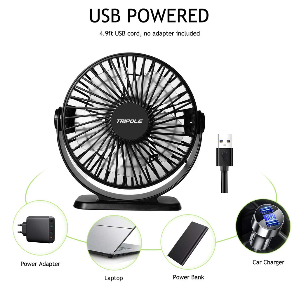 2 Pack USB Powered Mini Portable Desk Fan Q52793