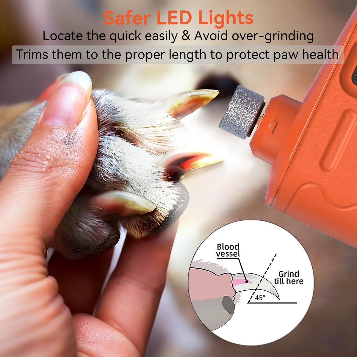 Dog Nail Grinder with Light B67422
