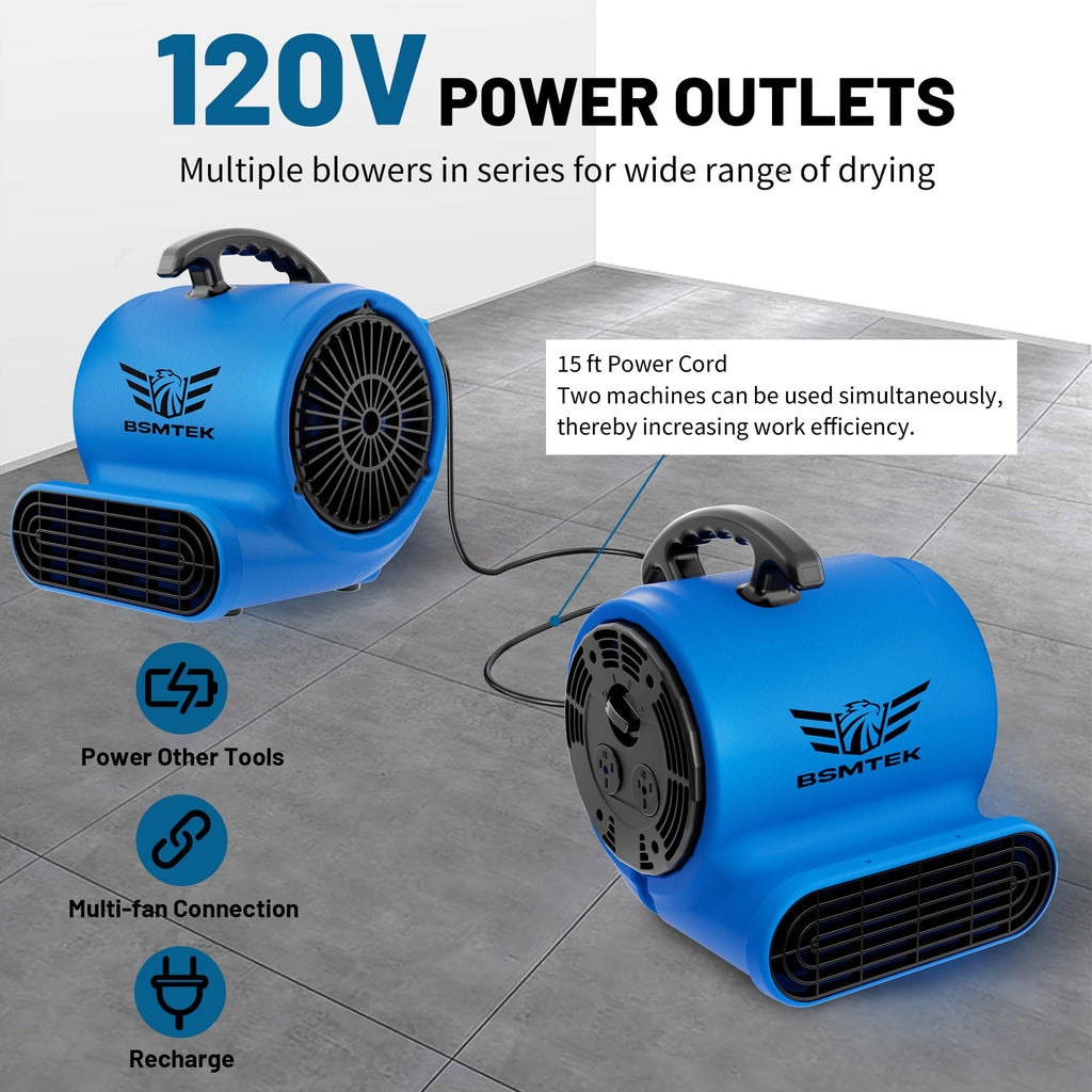 Industrial 1/3HP 1200CFM Air Mover Blower Fan T764207