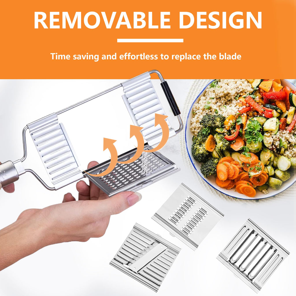 4 in 1 Stainless Steel Vegetable Chopper Grater and Slicer Set C7378