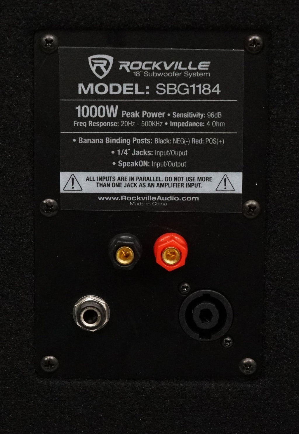 18" Passive DJ Subwoofer 4 Ohm MDF I192