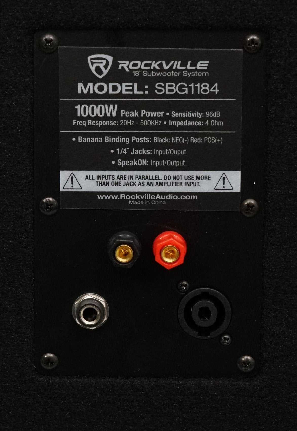 18" Passive DJ Subwoofer 4 Ohm MDF I192